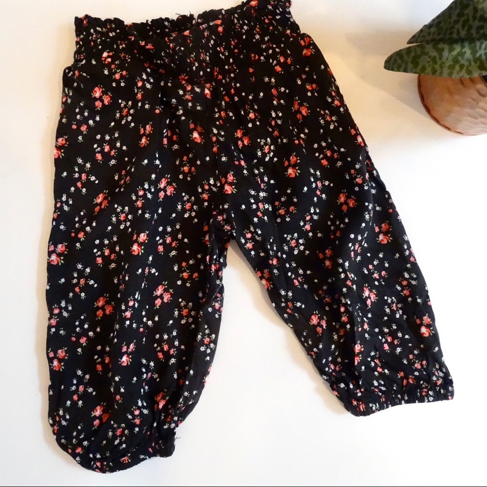 Brown floral pants